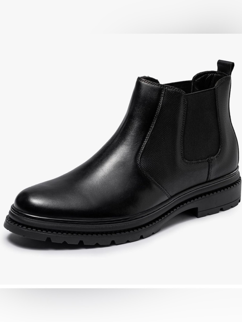 Okko Men's Black Chelsea Chukka Leather Dress Ankle Boots 8 New